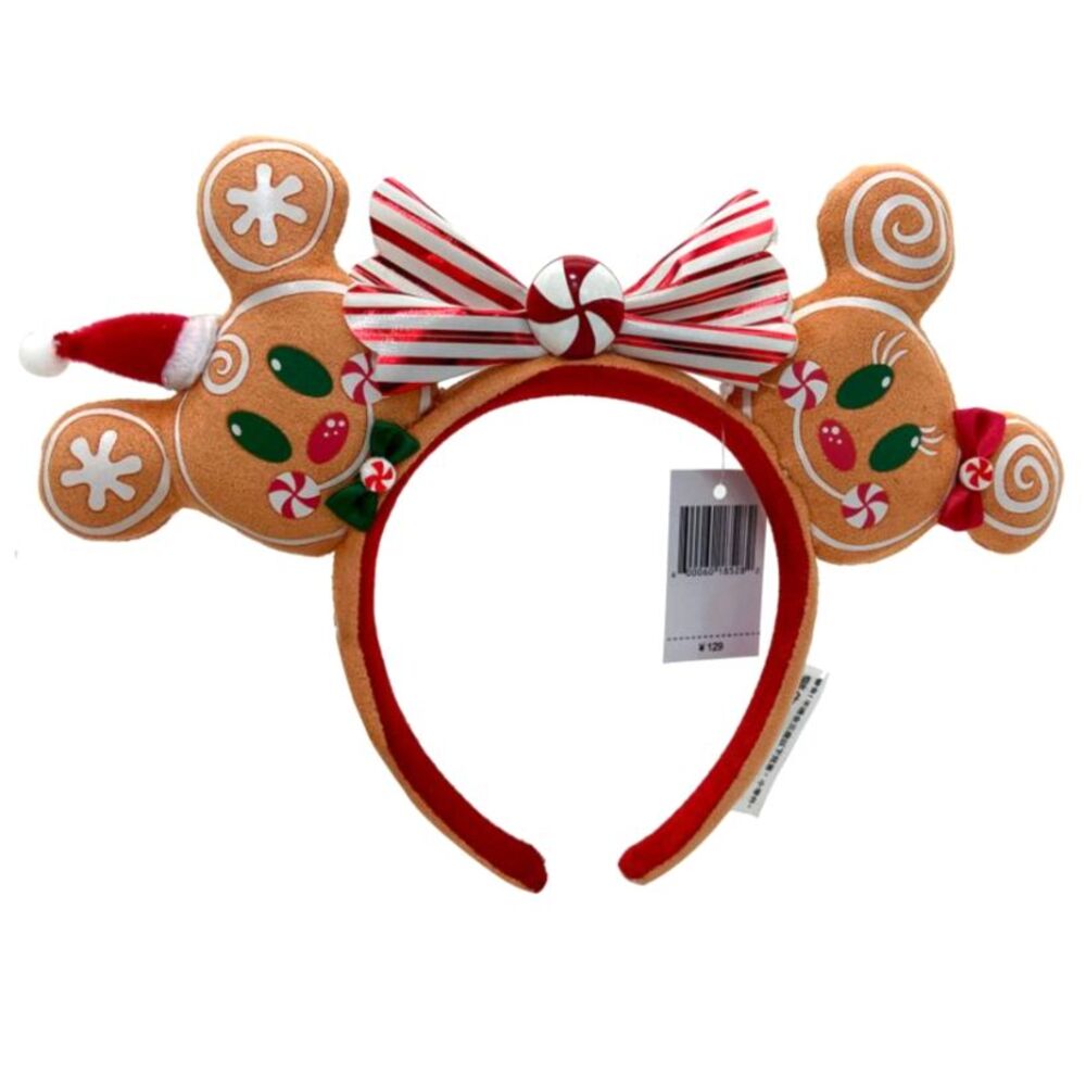 Disney Parks Gingerbread Minnie Ears Christmas Exclusive Headband